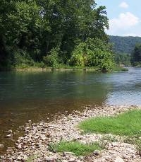 Fishing a riffle on the Eleven Point River